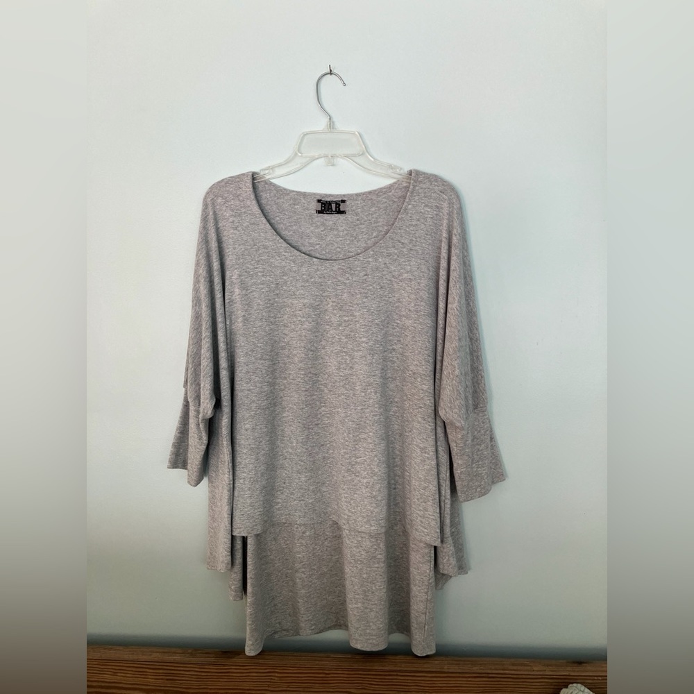 Bar Gray Women's Layered Top